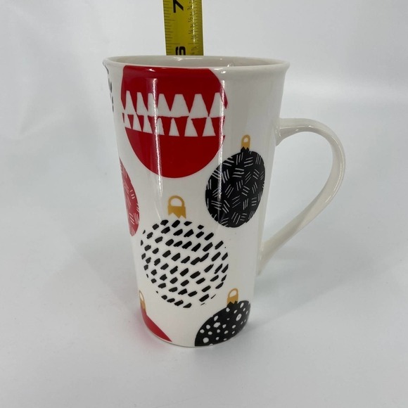 STARBUCKS 2016 Holiday Ornaments Coffee Tea Cocoa Mug 16 Ounce Tall Cup White - Picture 7 of 7